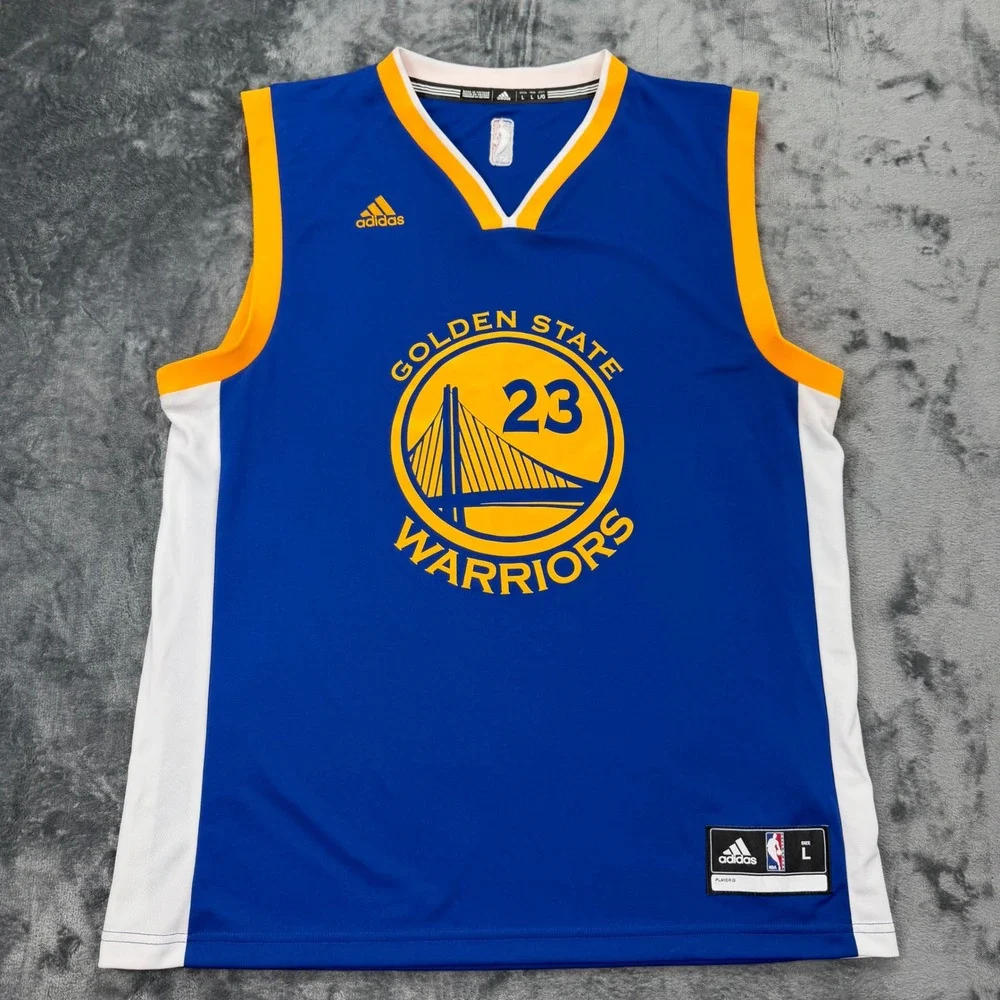 EUC Adidas NBA Golden State Warriors Draymond Green 23 Jersey Blue Mens‎ Large